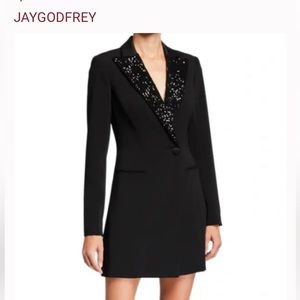 Jay Godfrey Sequin Tuxedo Dress 12 NWT